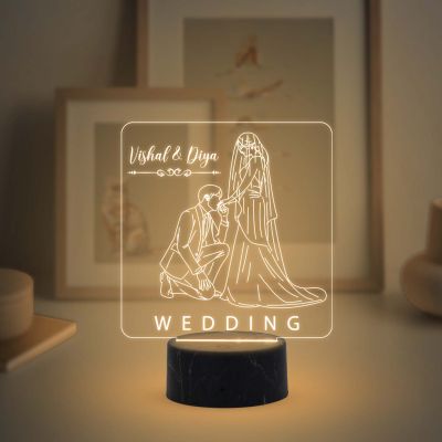 Couple Night lamp Gift for Wedding Anniversary